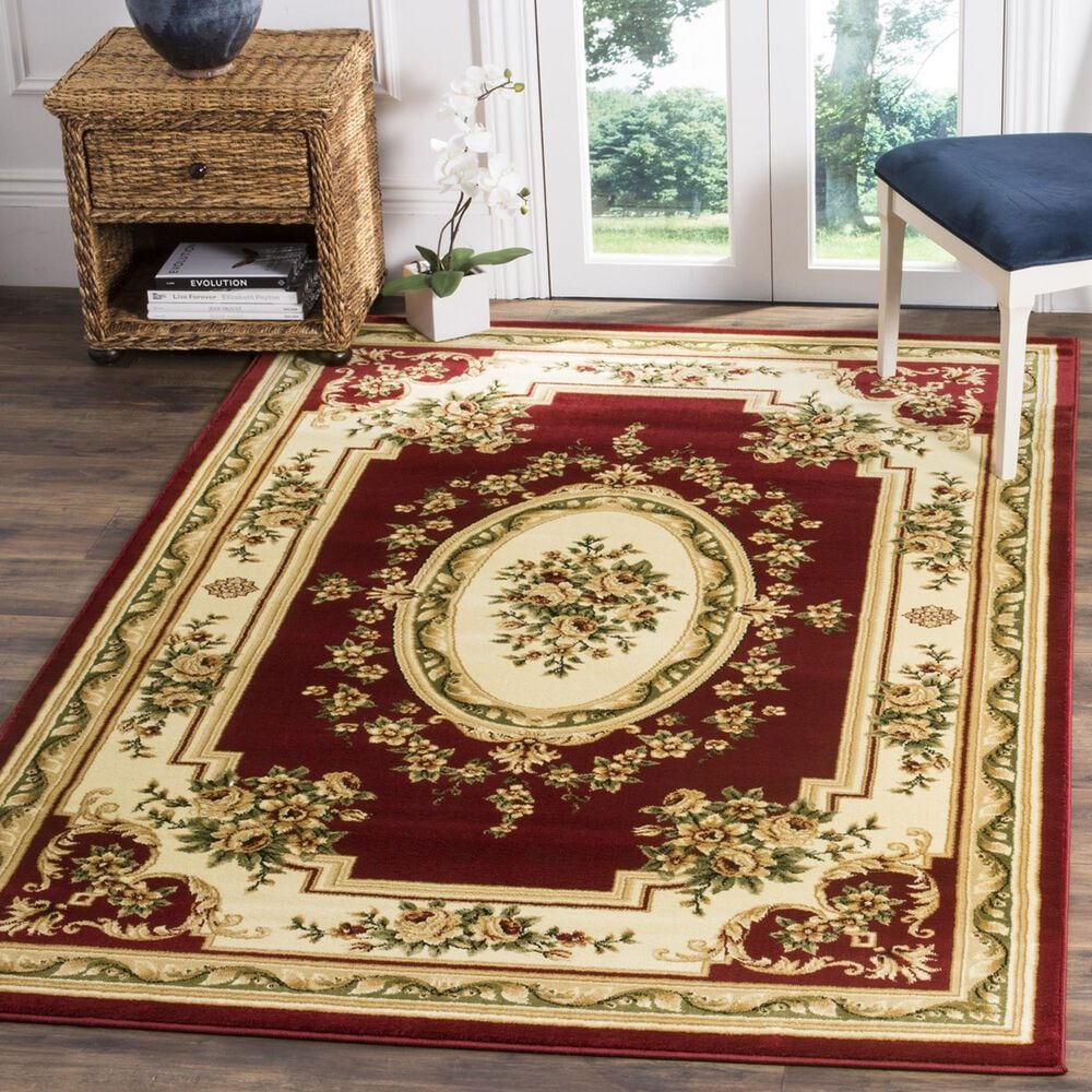 Safavieh Lyndhurst LNH218 9&#39; x 12&#39; Red and Ivory Area Rug, , large