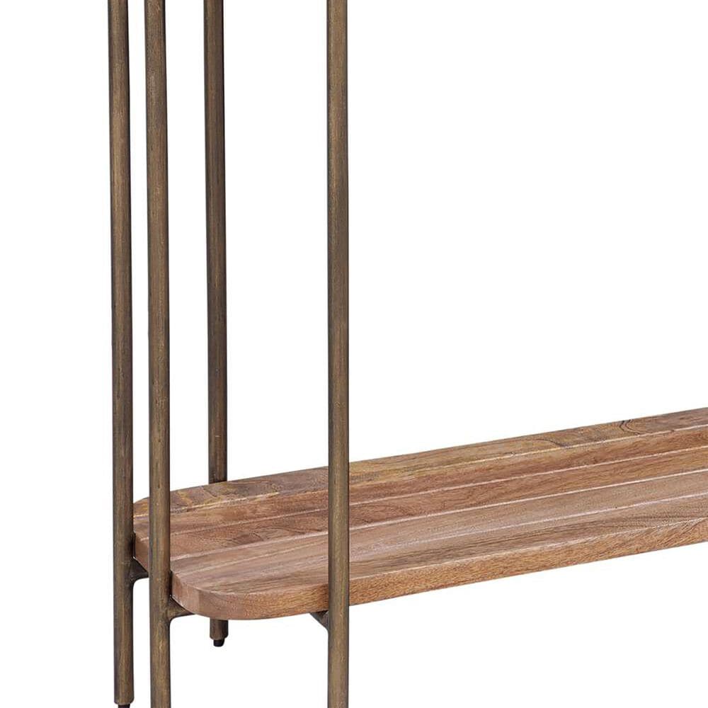 Bassett Mirror Company Adrienne Console Table in Natural, Black and Antique Brass, , large