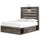 Ashley Drystan 4-Piece Full Dual Storage Bed Set in Brown Rustic, , large