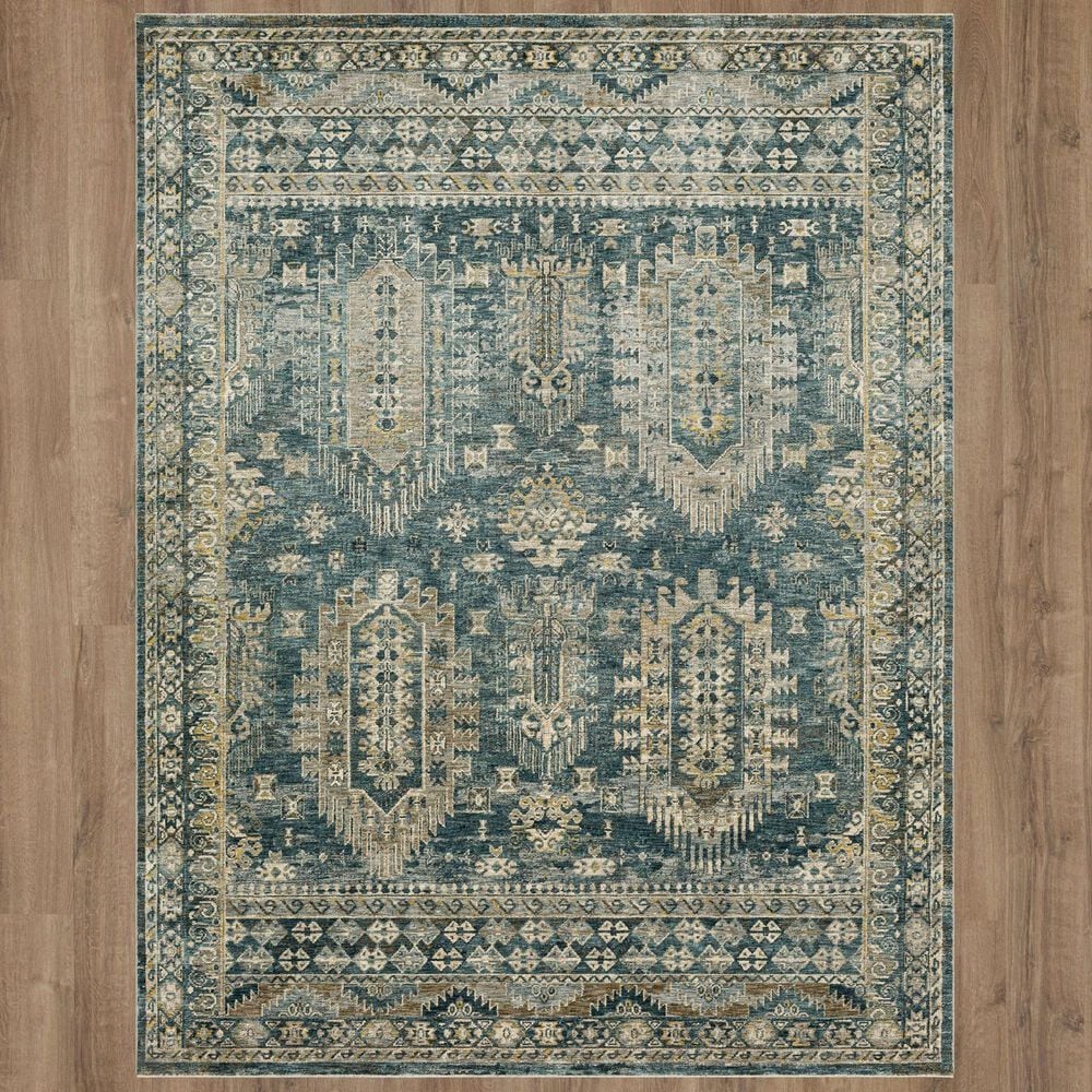 Karastan Marash Kamarar Blue 6'7" x 9'6" Area Rug, , large