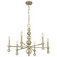 Savoy House Crescent 6-Light Chandelier in Noble Brass, , large