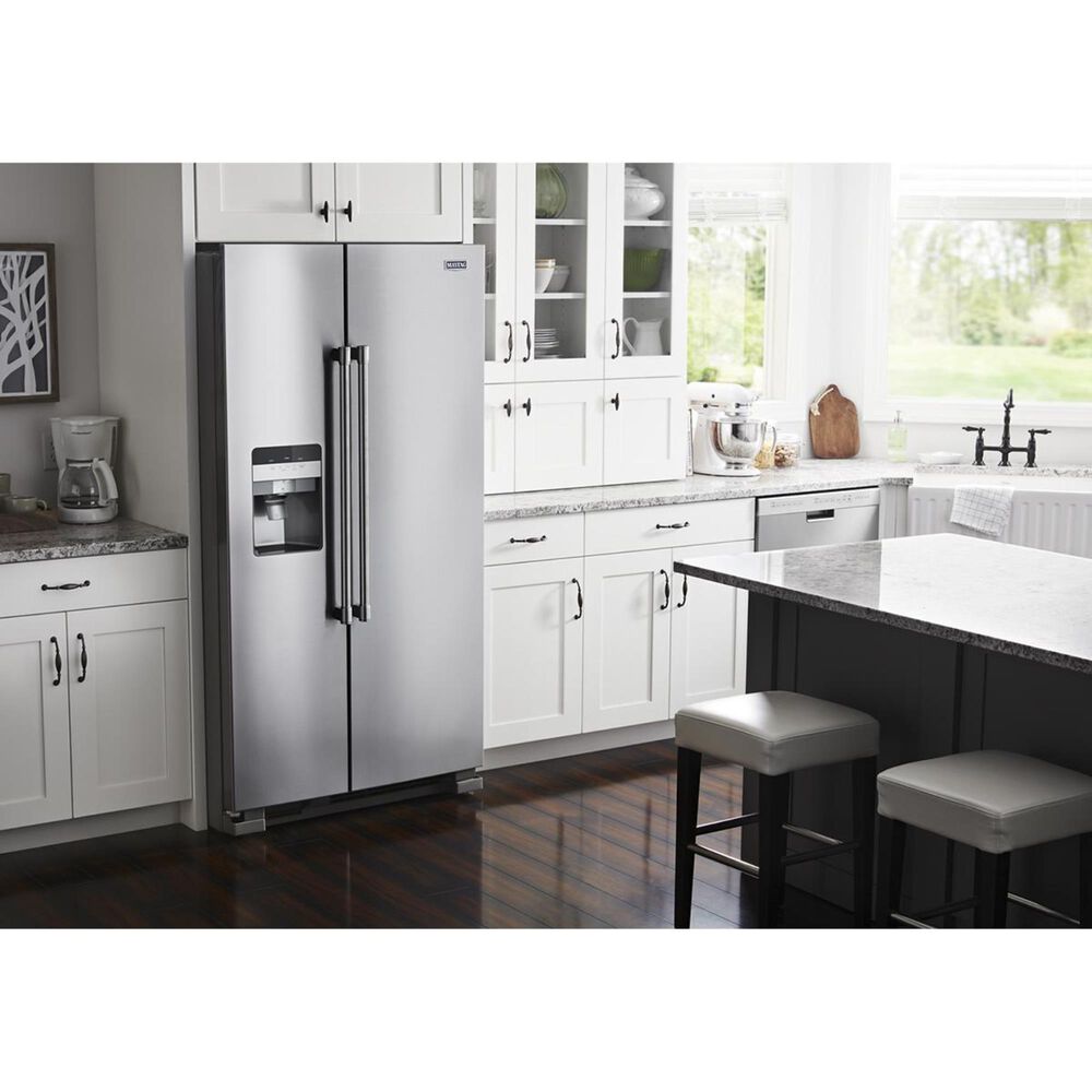 Maytag 25 Cu. Ft. Side By Side Refrigerator in Stainless Steel, , large