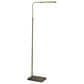Adesso Reader LED Floor Lamp in Antique Brass and Brown, , large
