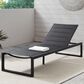 Linon Home Decor Holland Patio Chaise Lounge in Black, , large