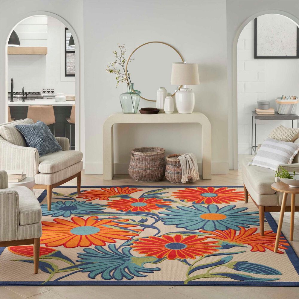 Nourison Aloha 10&#39; x 14&#39; Multicolor Indoor/Outdoor Area Rug, , large