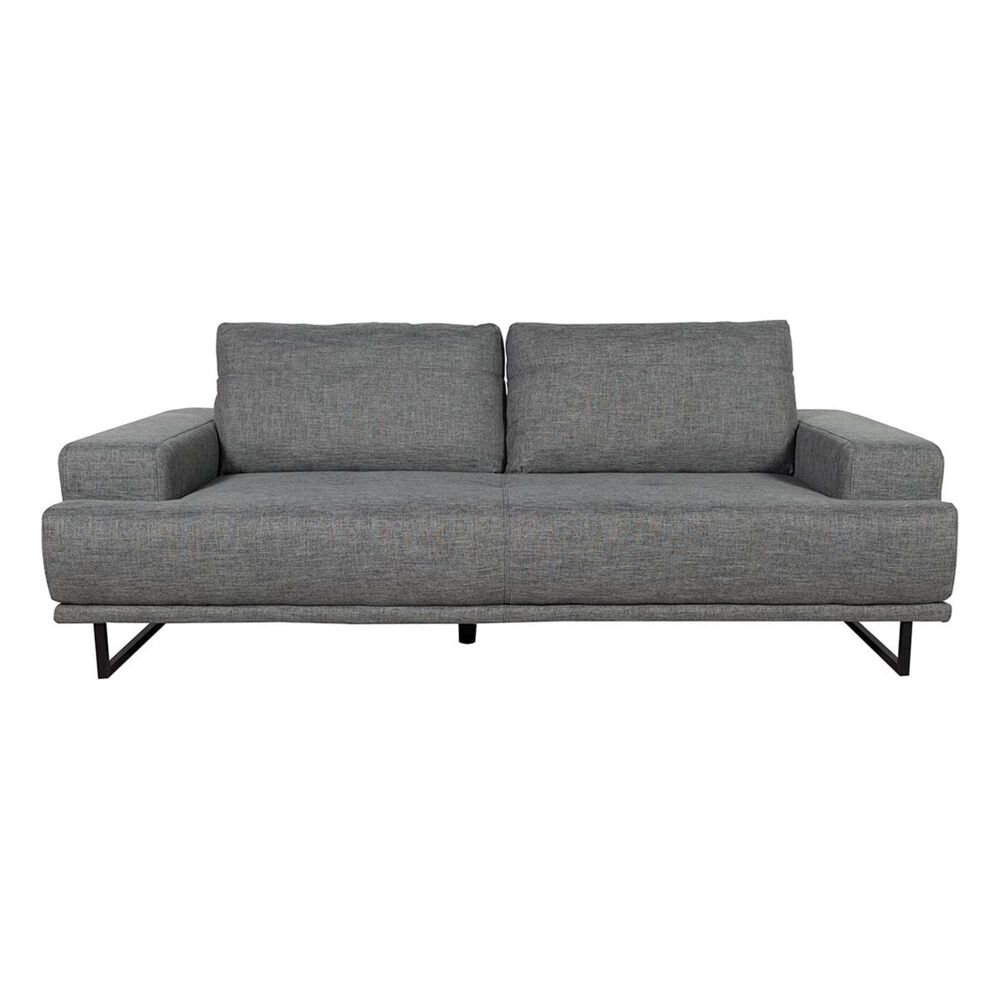Lily and Lee Furniture Russo Sofa with Adjustable Depth Backrest in Space Grey, , large