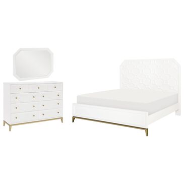 Legacy Classic Chelsea 3-Piece King Bedroom Set in White and Gold, , large