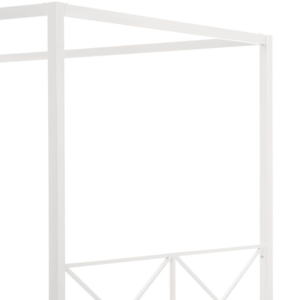 Furniture of America Rosadale Full X-Cross Canopy Bed in White, , large