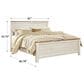 Ashley Willowton King Panel Bed in Whitewash, , large