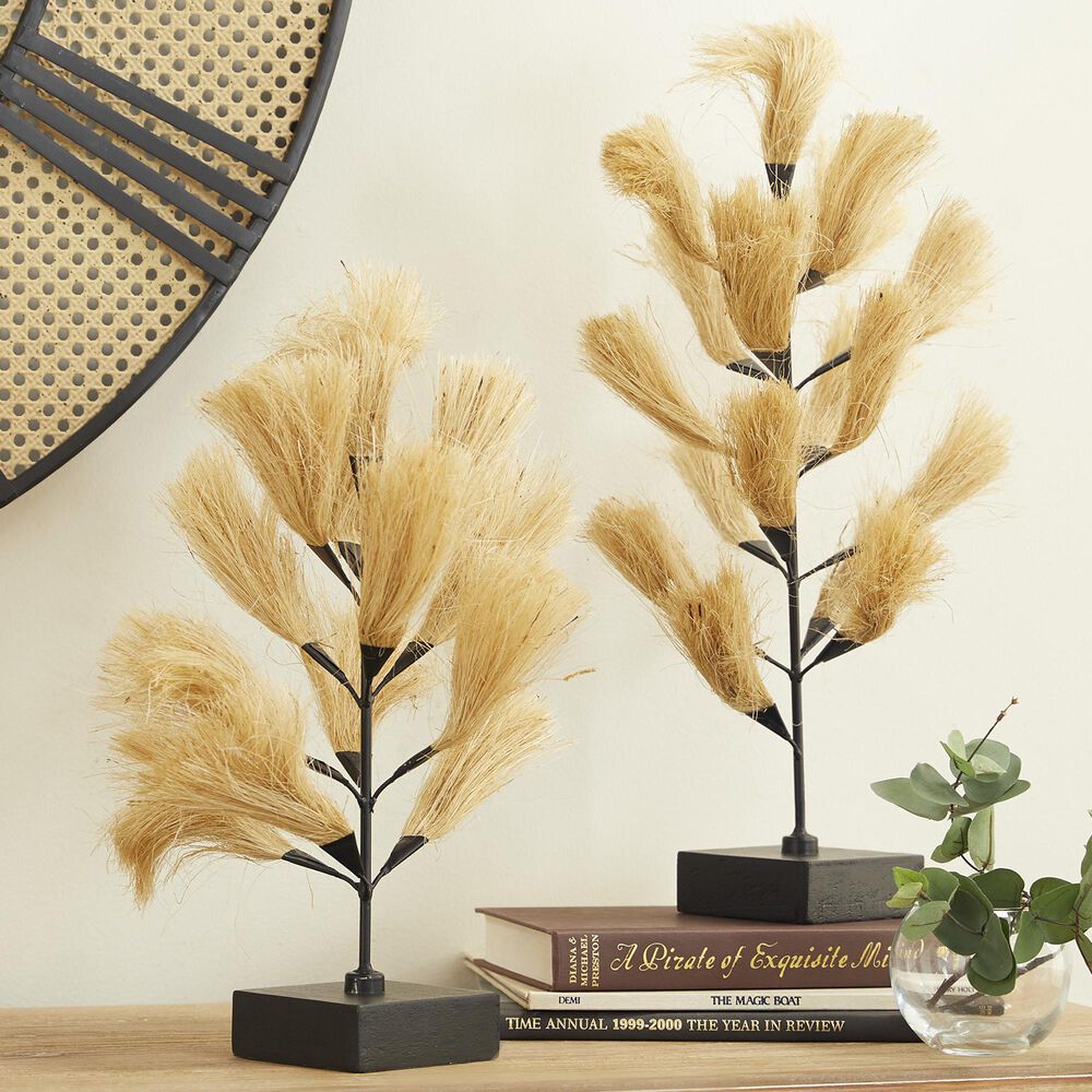 Maple and Jade Coastal Wood Sculptures in Black and Brown &#40;Set of 2&#41;, , large