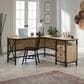 Sauder Steel River L-Shaped Desk in Milled Mesquite, , large