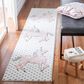 Safavieh Carousel 2" x 8" Ivory, Grey and Pink Kids Runner, , large
