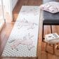 Safavieh Carousel 2" x 8" Ivory, Grey and Pink Kids Runner, , large