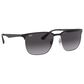 Rayban Glasses Sunglasses with Grey Gradient Lenses in Polished Black on Silver, , large