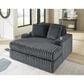 Ashley Midnight-Madness Oversized Chaise in Gunmetal, , large