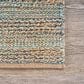 L&R Resources Natural Fiber 10" x 14" Teal Area Rug, , large