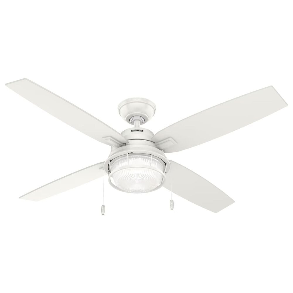 Hunter Ocala 52" Outdoor Ceiling Fan with LED Lights in Fresh White, , large