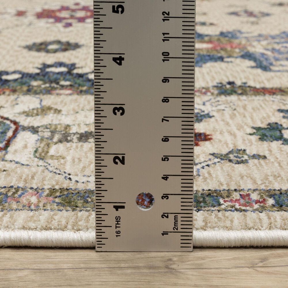 Oriental Weavers Hastings HA01W 3&#39;10&quot; x 5&#39;5&quot; Ivory Area Rug, , large