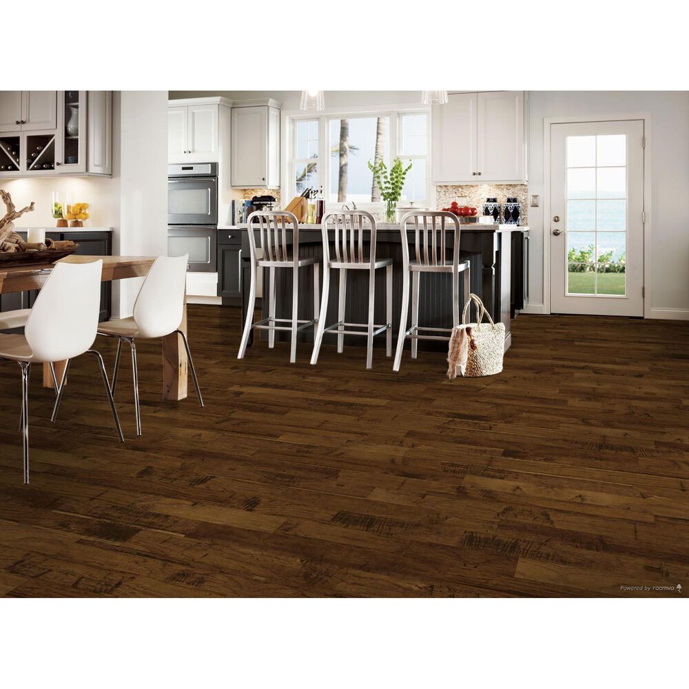 Bruce Hardwood Flooring Frontier Color Brushed Sahara Sand 5 in Hickory Hardwood NFM