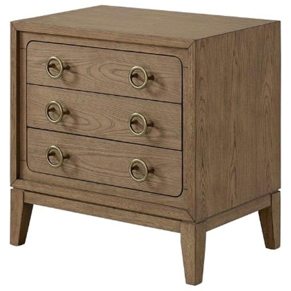 Sterling Timber Elure King Upholstered and Strap Panel Bed with Dresser and 2 Nightstands in Latte, , large
