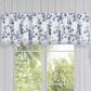 J. Queen New York Rialto 72" x 17" Window Straight Valance in White and French Blue, , large