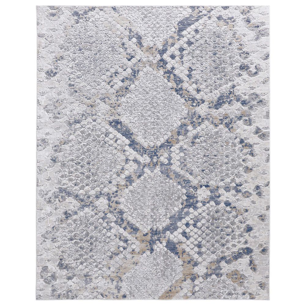 Feizy Laina 3" x 10" Blue and Gray Runner, , large