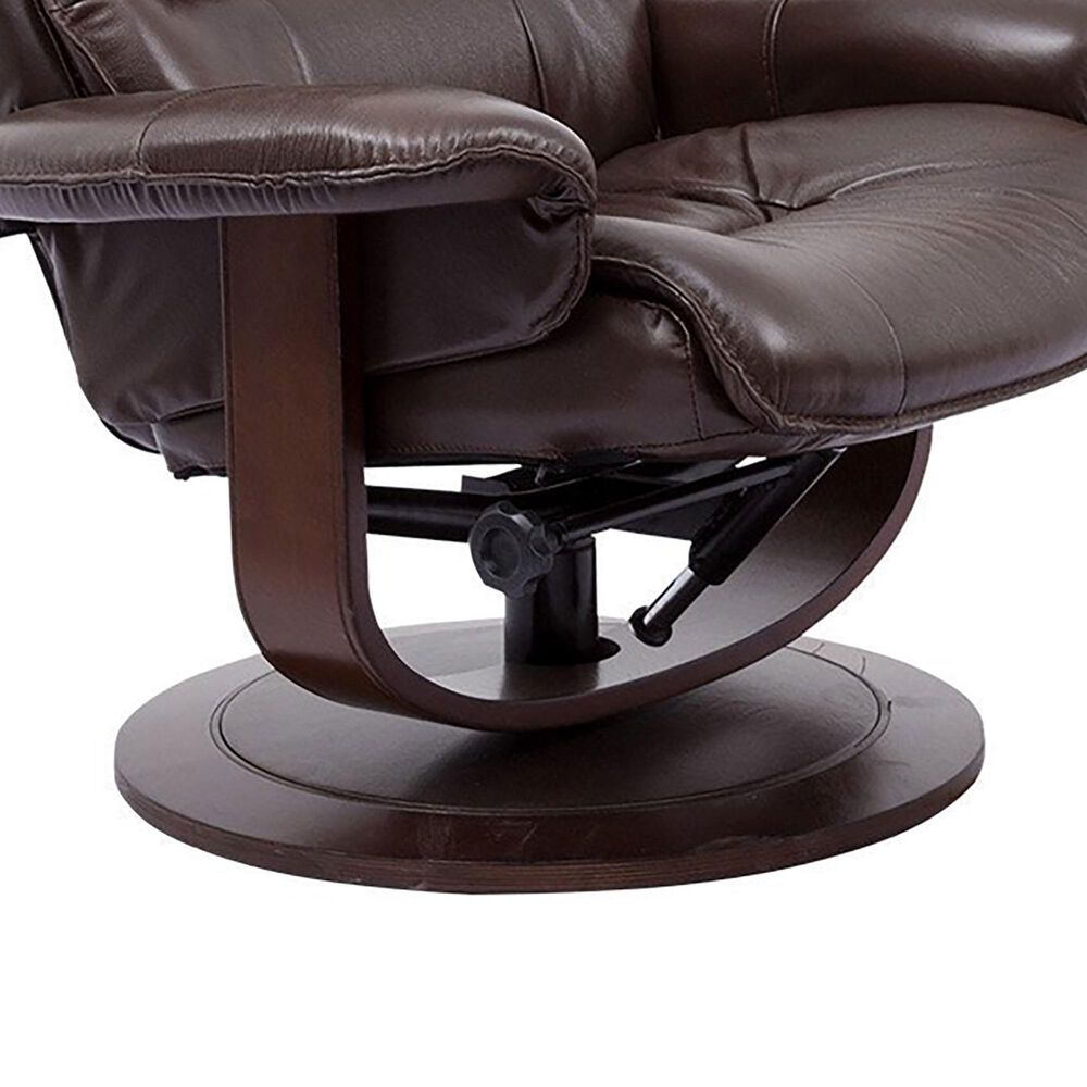 Simeon Collection Knight Manual Reclining Swivel Chair and Ottoman in Robust, , large