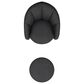 Golden Wave Furniture Elliot Accent Chair and Ottoman with Casters in Charcoal, , large