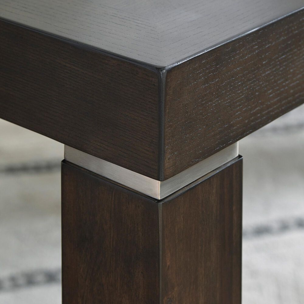 Ashley Hyndell Rectangular Dining Table in Dark Espresso Brown - Table Only, , large