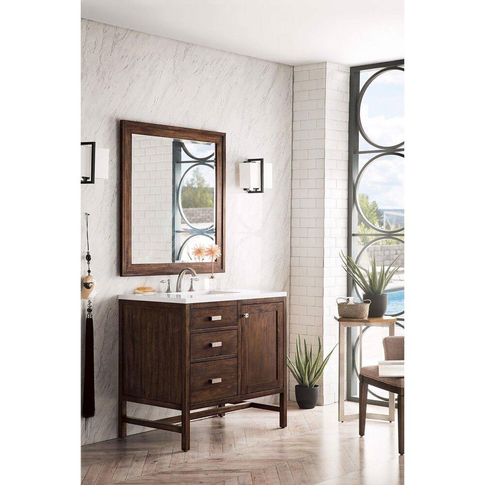 James Martin Vanities Addison 36" Rectangular Mirror in Mid Century Acacia, , large