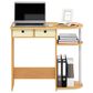 HOMLUX 32" Computer Desk with Two Drawers in Beech and White, , large