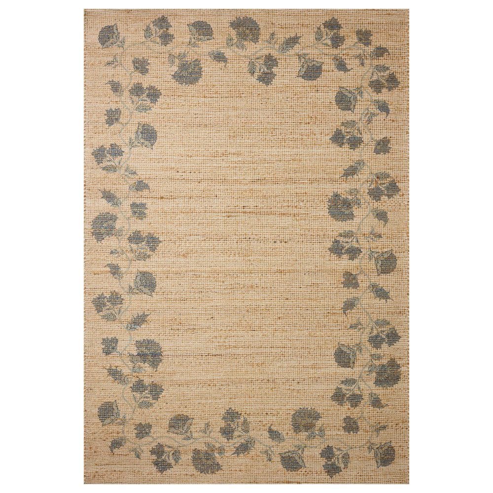 Chris Loves Julia x Loloi Rue Natural and Denim 5" x 7"6" Area Rug, , large