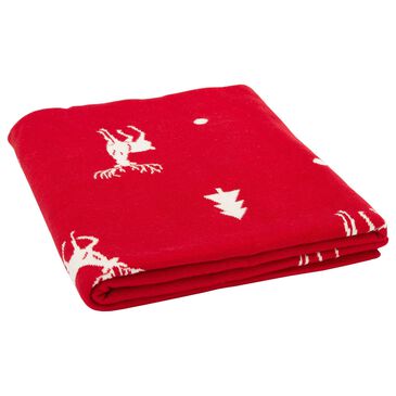 Safavieh Holiday Miracle 50" x 60" Throw in Red, , large