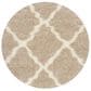 Safavieh Dallas Shag SGD257D-6R 6" x 6"  Beige/Ivory Round Rug, , large