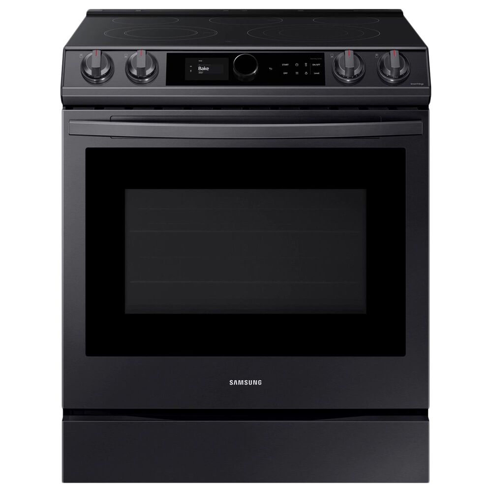Samsung 6.3 Cu. Ft. Front Control Slide-in Electric Range with Smart Dial, Air Fry and Wi-Fi in Black Stainless Steel, , large