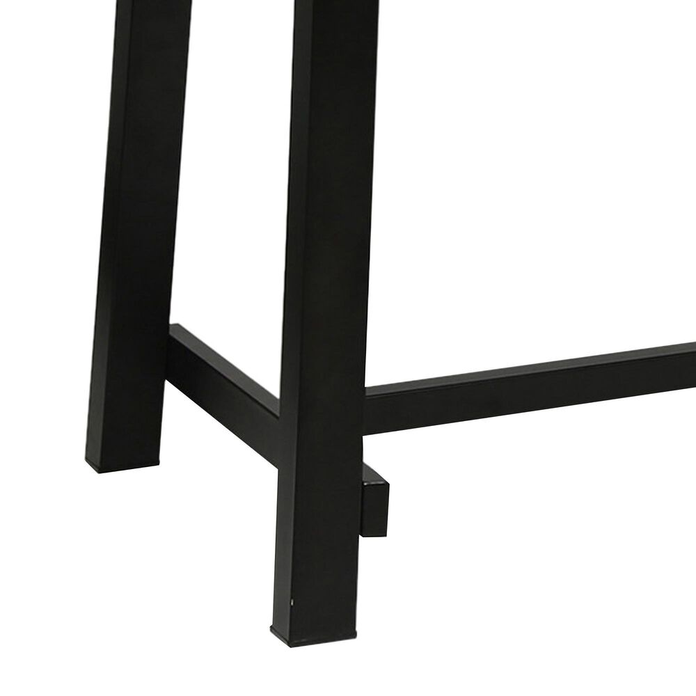 Noble House Lyons 7-Piece Dining Set in Black and Gray, , large
