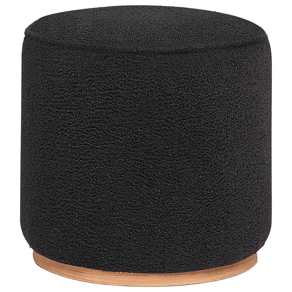 Coaster Zena Round Ottoman in Black, , large