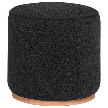Coaster Zena Round Ottoman in Black, , large