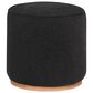 Coaster Zena Round Ottoman in Black, , large