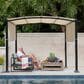Sunwell Garden 10" x 10" Outdoor Flat/Arched Top Pergola in Beige, , large