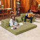 Jaxx Unsofa Stationary Sofa in Moss Green, , large