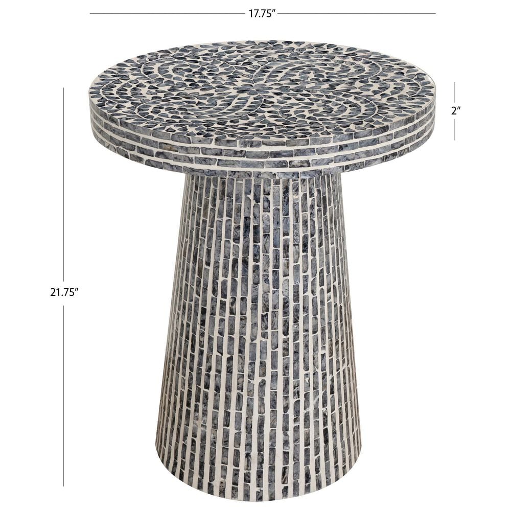 Linon Home Decor Percola Side Table in Black, , large