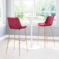 Zuo Modern Tony Bar Stool in Red and Gold, , large