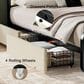 HOMLUX Queen Upholstered Platform Storage Bed in Beige, , large