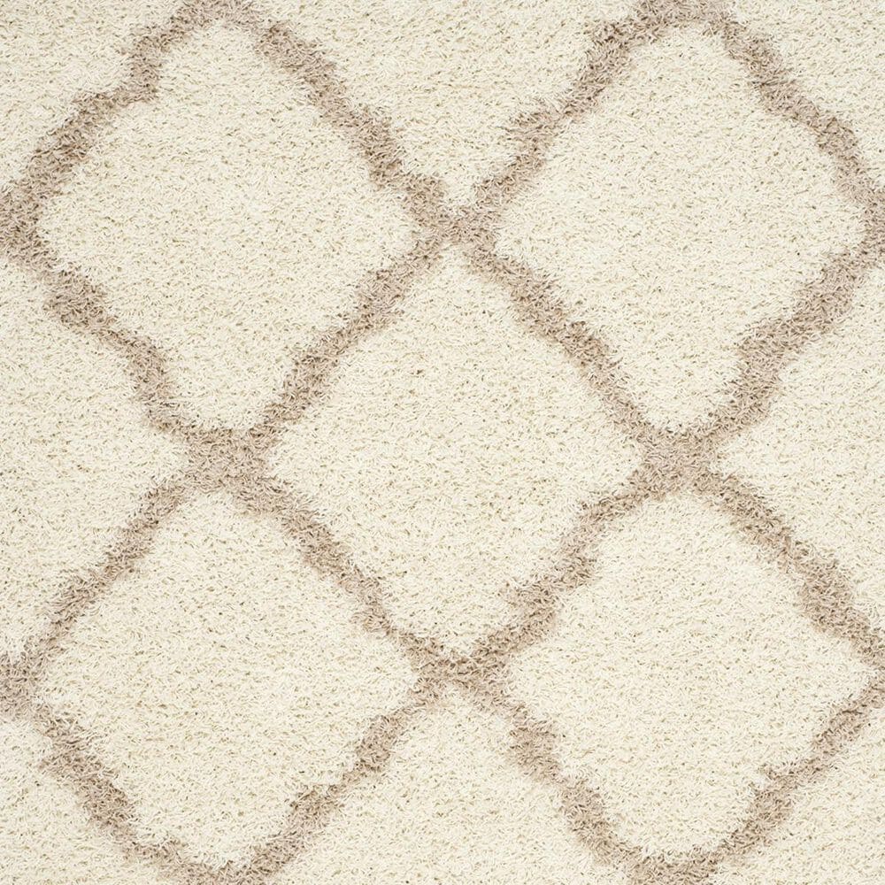 Safavieh Dallas Shag SGD257B-5 5&#39;1&quot; x 7&#39;6&quot; Ivory/Beige Area Rug, , large