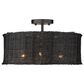 Golden Lighting Erma 3-Light Semi-Flush in Matte Black, , large