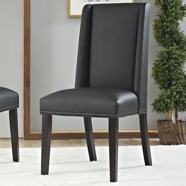 Modway Baron Vinyl Dining Chair in Black, , large