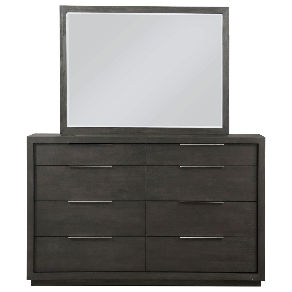 Urban Home Oxford Dresser and Mirror in Basalt Gray, , large