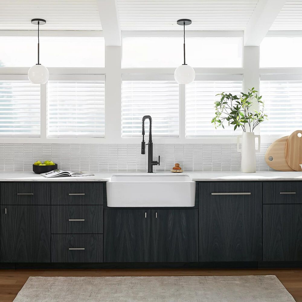 Kohler Ironridge 34" Undermount Single-Bowl Farmhouse Kitchen Sink in White, , large