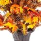 The Gerson Company 46" Pre-Lit Porch Tree with Pumpkins, Pinecones, and Berries in Orange, , large